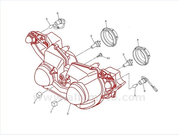 119 Motorcycle Headlight Clear Headlamp R1 09-10@4